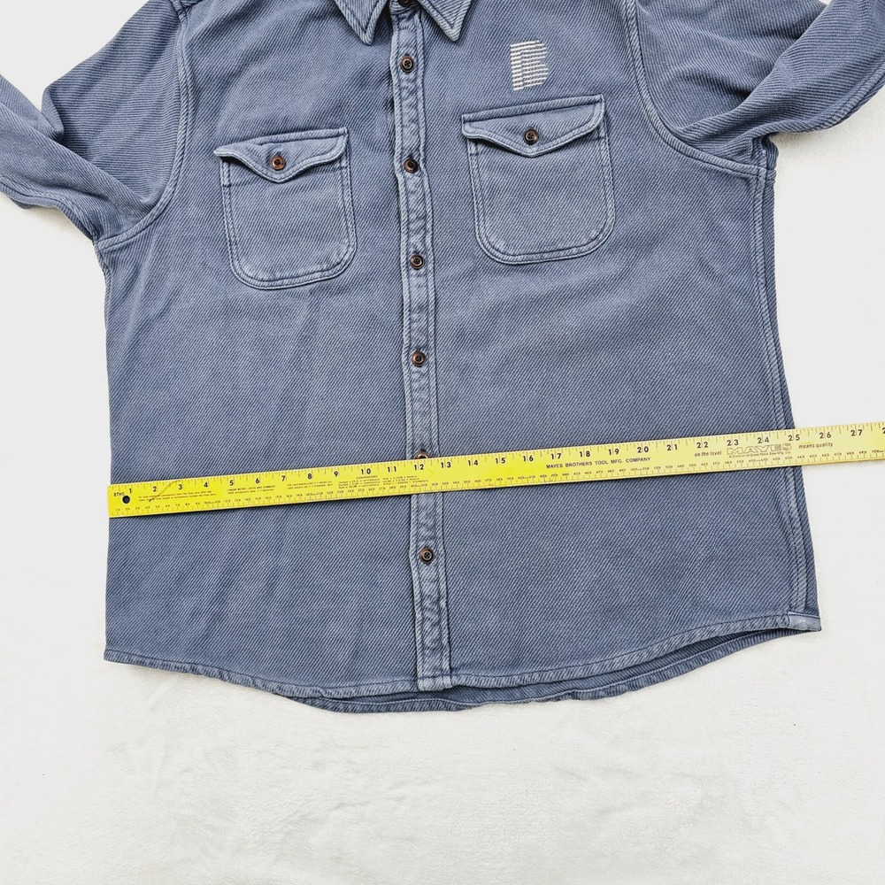 Outerknown Blanket Shirt Mens XL Blue Heavyweight Twill Organic Cotton Surf Core - Picture 9 of 11